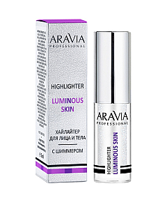 Aravia Professional Luminous Skin Highlighter 01 - Хайлайтер жидкий для лица и тела, без цвета 5 мл